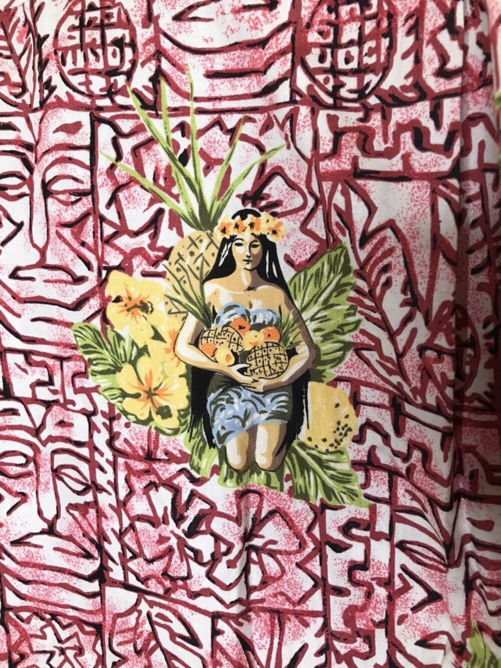 Barefoot In Paradise Hawaiian Shirt Sz 2XL Flowers Hula Girls pineapple camp